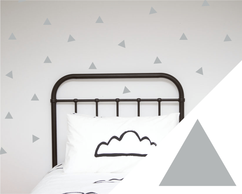 LOVE THIS! Wall Decals - Triangles from 100 Percent Heart - shop at littlewhimsy NZ