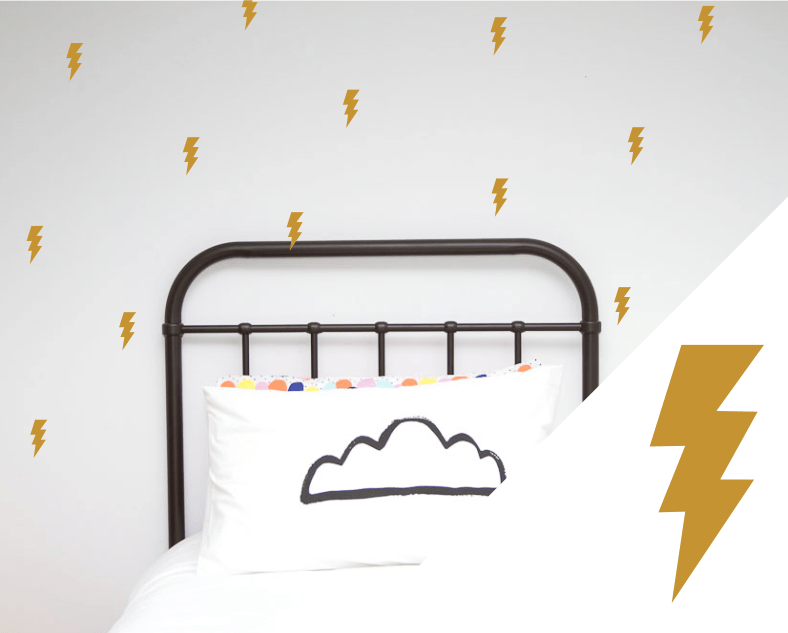 LOVE THIS! Wall Decals - Lightning Bolts from 100 Percent Heart - shop at littlewhimsy NZ