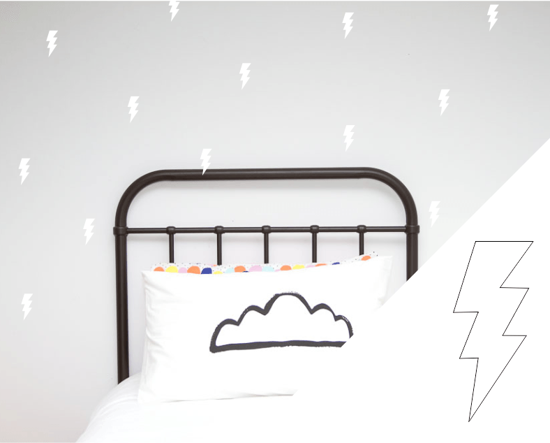LOVE THIS! Wall Decals - Lightning Bolts Wall Stickers from 100 Percent Heart - shop at littlewhimsy NZ