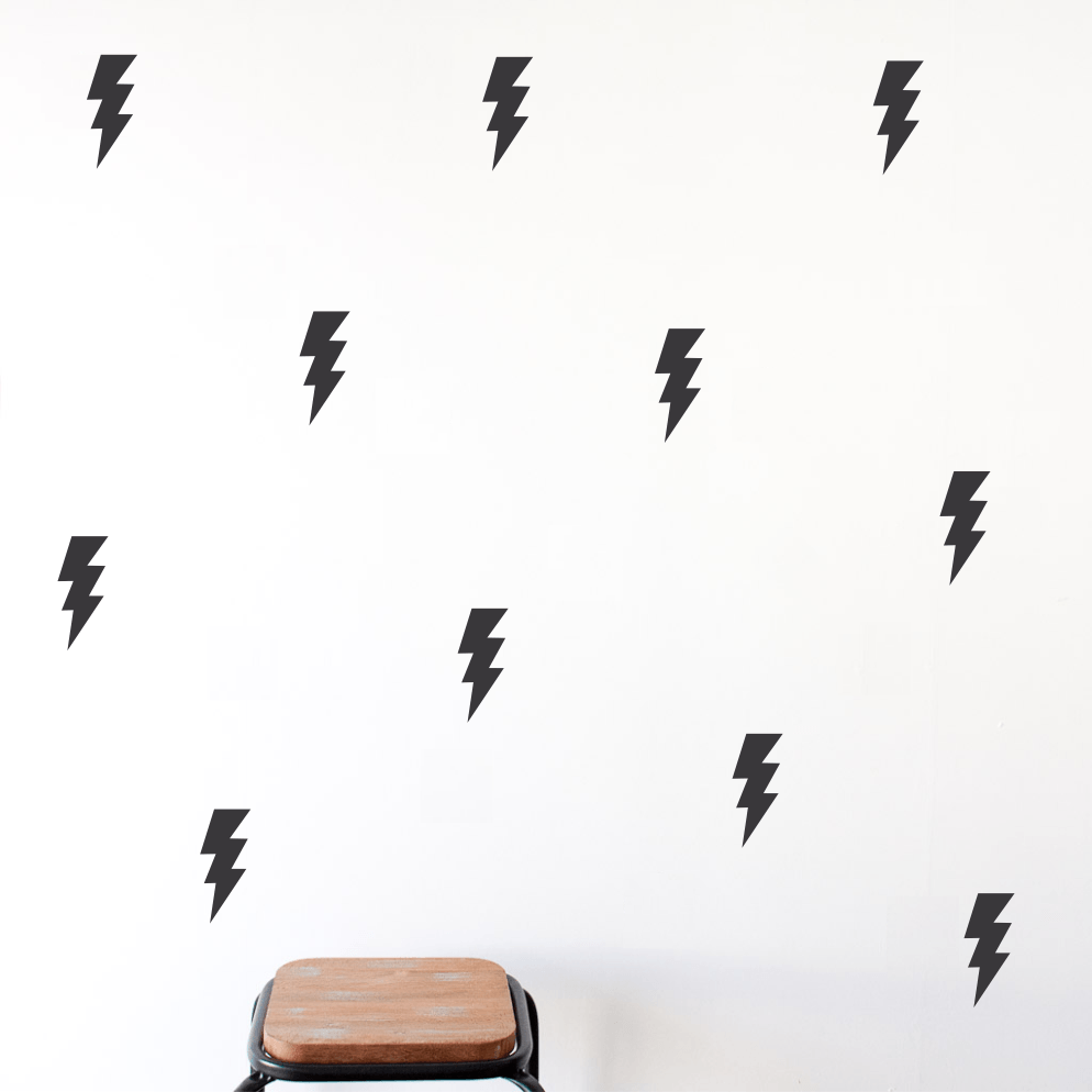 LOVE THIS! Wall Decals - Lightning Bolts Wall Stickers from 100 Percent Heart - shop at littlewhimsy NZ