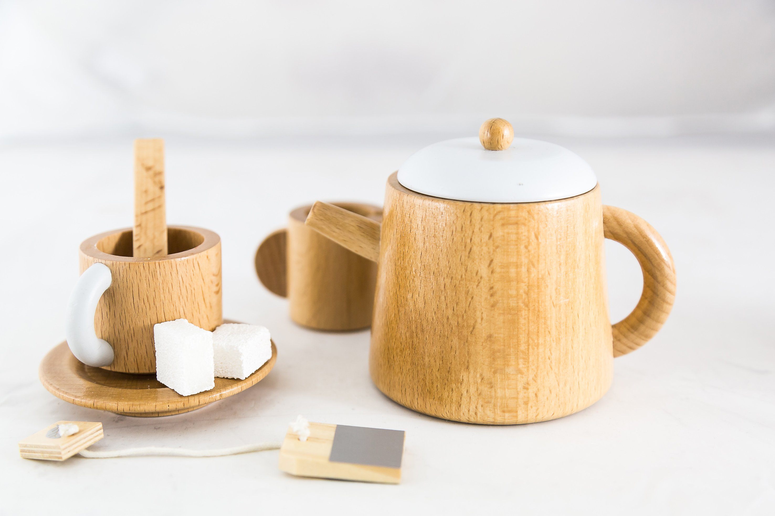 LOVE THIS! Iconic Toy - Wooden Tea Set from Make Me Iconic - shop at littlewhimsy NZ