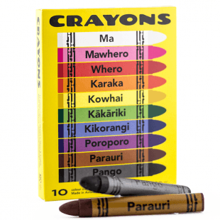 LOVE THIS! Kiwiana Crayons in Maori and English from Just Great Design - shop at littlewhimsy NZ