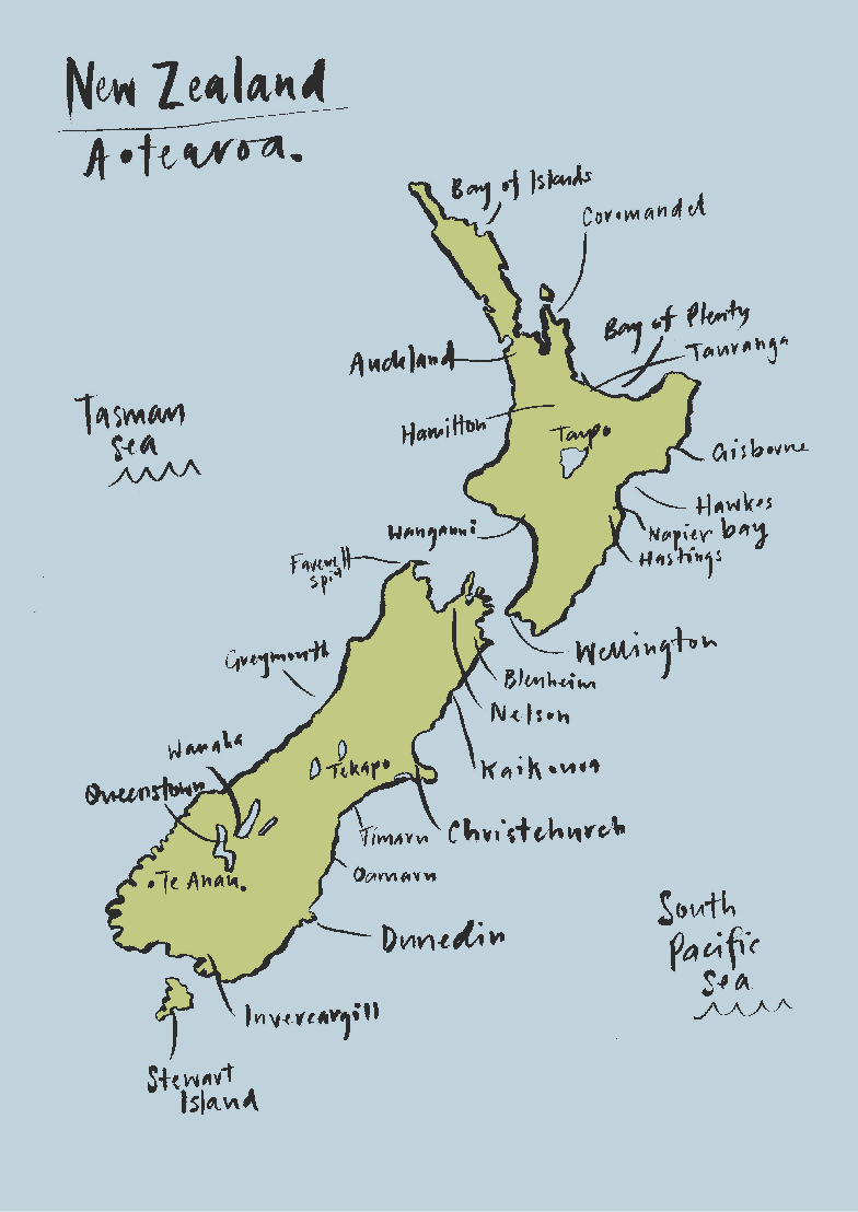 LOVE THIS! NZ Map Decal - Reusable from 100 Percent Heart - shop at littlewhimsy NZ