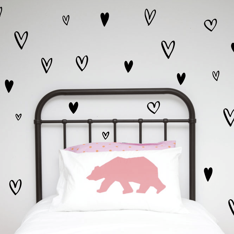 LOVE THIS! Wall Decals - Handpainted Hearts from 100 Percent Heart - shop at littlewhimsy NZ