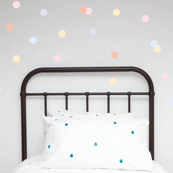LOVE THIS! Wall Decals - Pastel Polka Dots from 100 Percent Heart - shop at littlewhimsy NZ