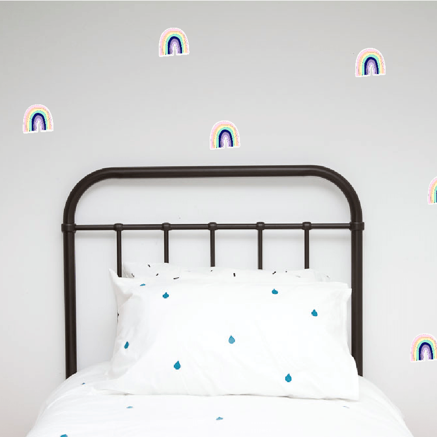 LOVE THIS! Rainbow Wall Decals from 100 Percent Heart - shop at littlewhimsy NZ