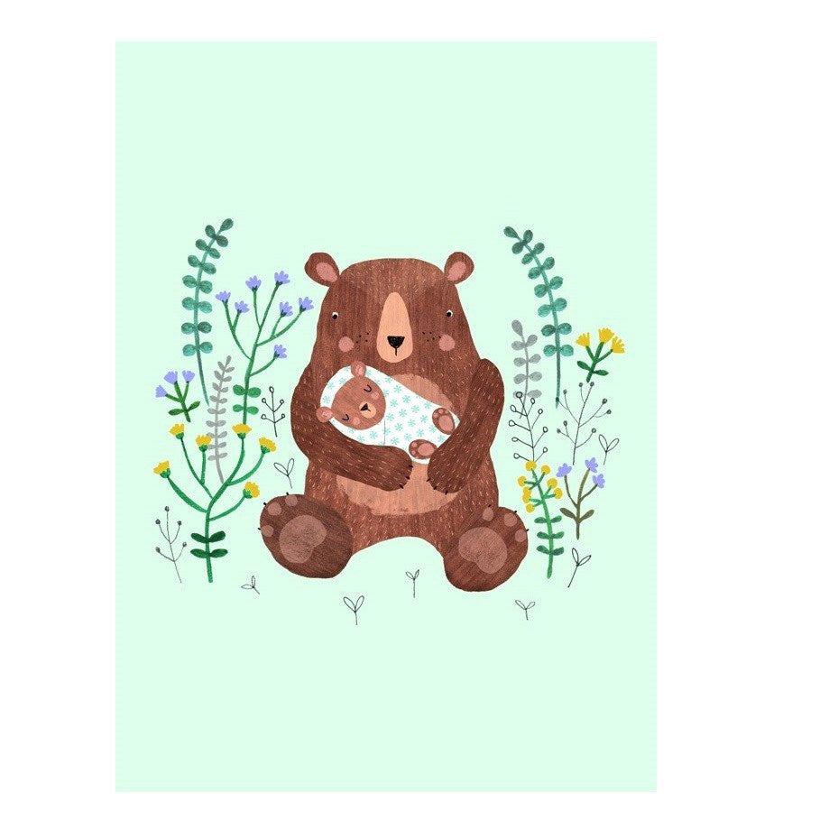 LOVE THIS! Rebecca Jones Postcard Baby Bear from Petit Monkey - shop at littlewhimsy NZ