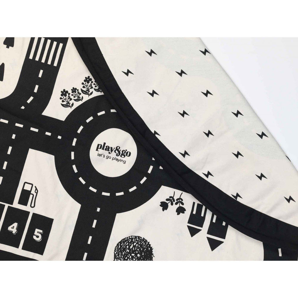 LOVE THIS! Play and Go Storage Bag and Playmat in Road Map/Thunderbolt 140cm from Play & Go - shop at littlewhimsy NZ
