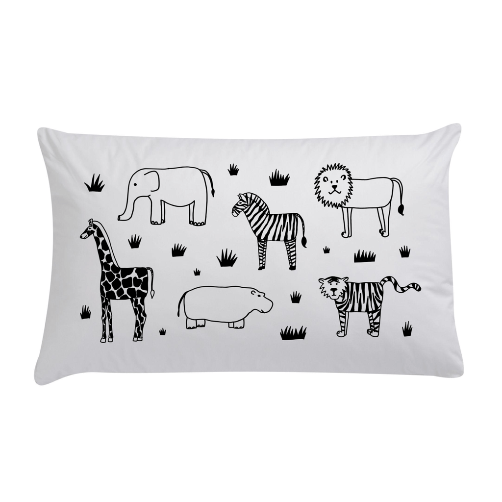 LOVE THIS! Safari Organic Pillow Case from 100 Percent Heart - shop at littlewhimsy NZ