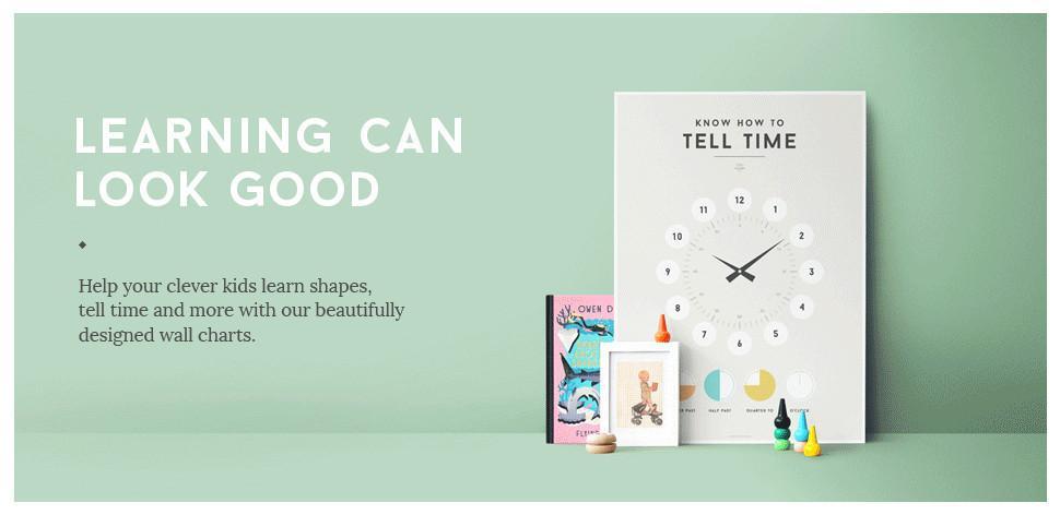 LOVE THIS! Squared Charts - Tell Time from Squared Charts - shop at littlewhimsy NZ