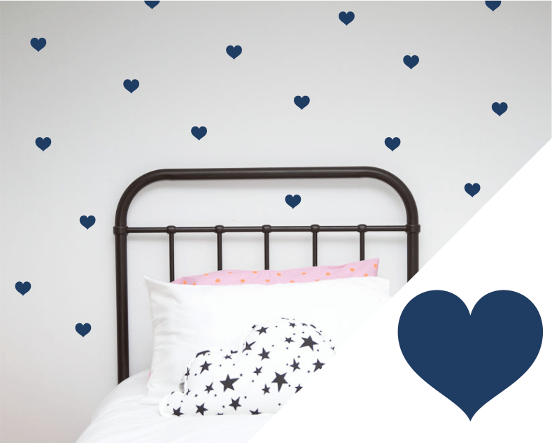 LOVE THIS! Wall Decals - Hearts Small from 100 Percent Heart - shop at littlewhimsy NZ