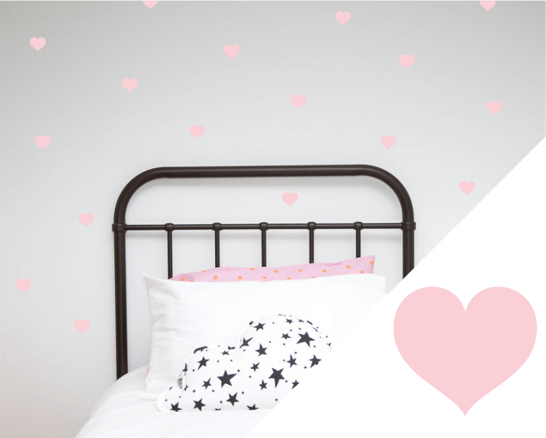 LOVE THIS! Wall Decals - Small Hearts from 100 Percent Heart - shop at littlewhimsy NZ