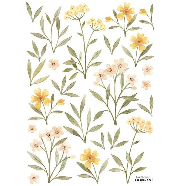 LOVE THIS! Wall Decals - Botanical Flowers from Lilipinso - shop at littlewhimsy NZ