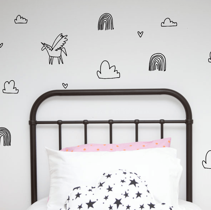 LOVE THIS! Wall Decals - Unicorn Dreams from 100 Percent Heart - shop at littlewhimsy NZ