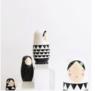 LOVE THIS! Nesting Dolls Black and White Sketch Inc from Petit Monkey - shop at littlewhimsy NZ