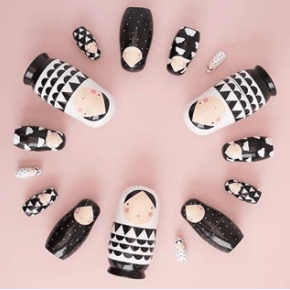 LOVE THIS! Nesting Dolls Black and White Sketch Inc from Petit Monkey - shop at littlewhimsy NZ