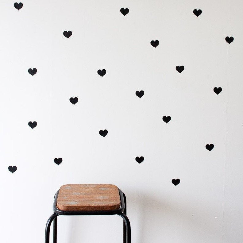 LOVE THIS! Wall Decals - Small Hearts from 100 Percent Heart - shop at littlewhimsy NZ