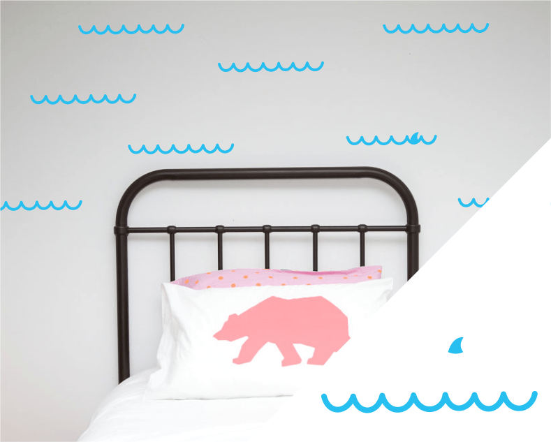 LOVE THIS! Wall Decals - Waves from 100 Percent Heart - shop at littlewhimsy NZ