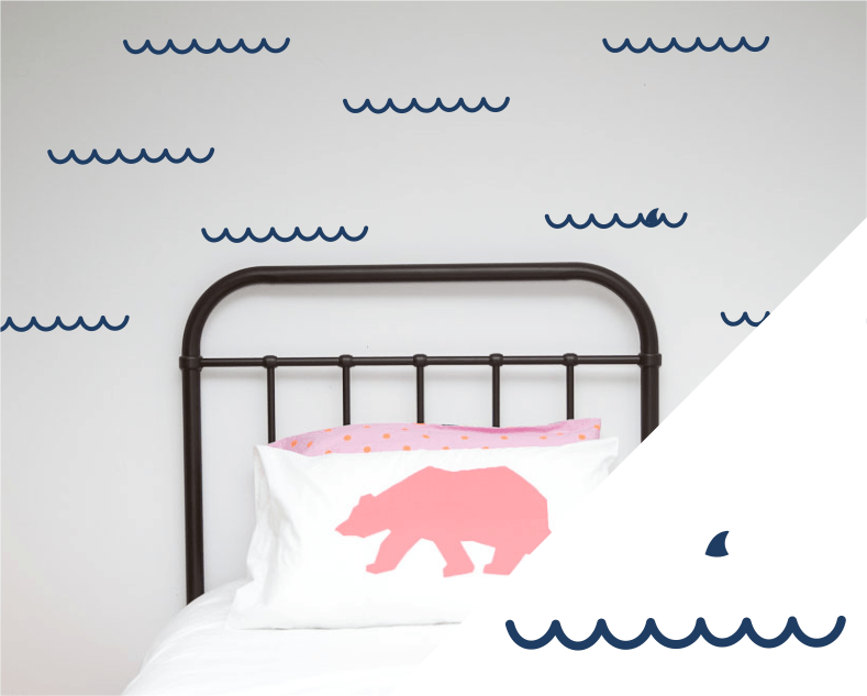 LOVE THIS! Wall Decals - Waves from 100 Percent Heart - shop at littlewhimsy NZ
